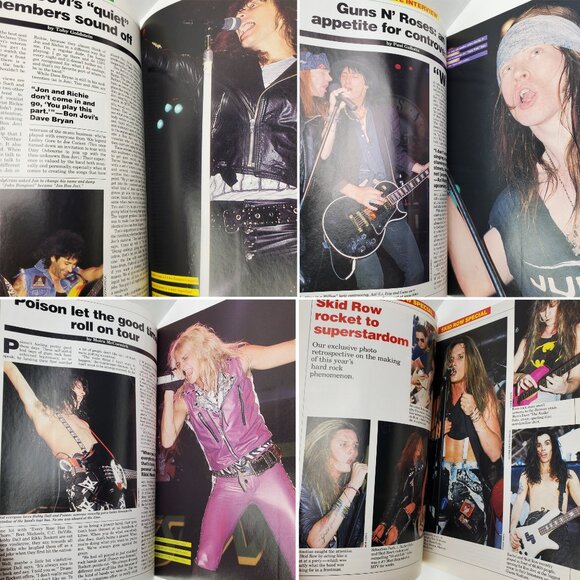 Circus Magazine Rocking Into 1990s VTG Guns n Roses Bon Jovi Skid Row '89 Unread - Picture 7 of 11